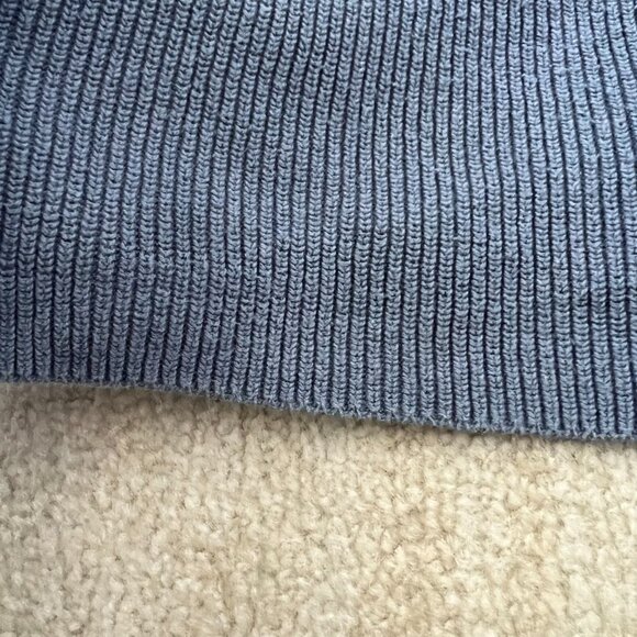 Eileen Fisher Blue Cotton Hemp Open Front Cardigan Sweater XL - Picture 9 of 10